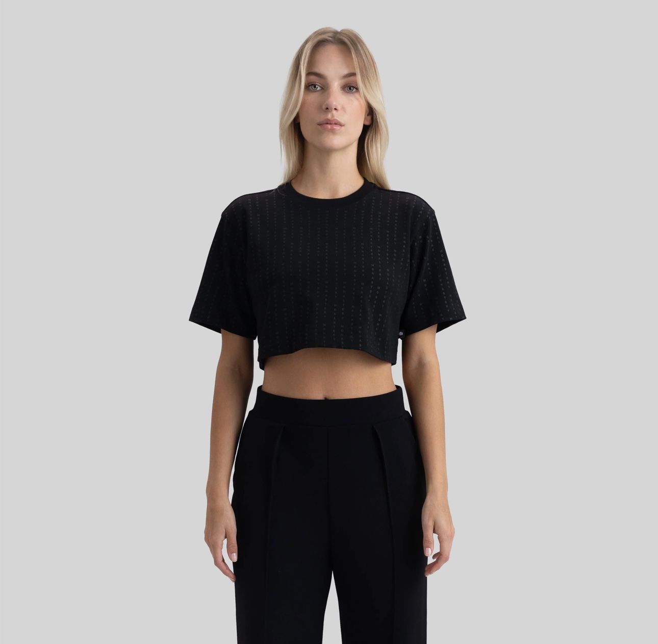 PONTIAC CROP TOP BLACK W